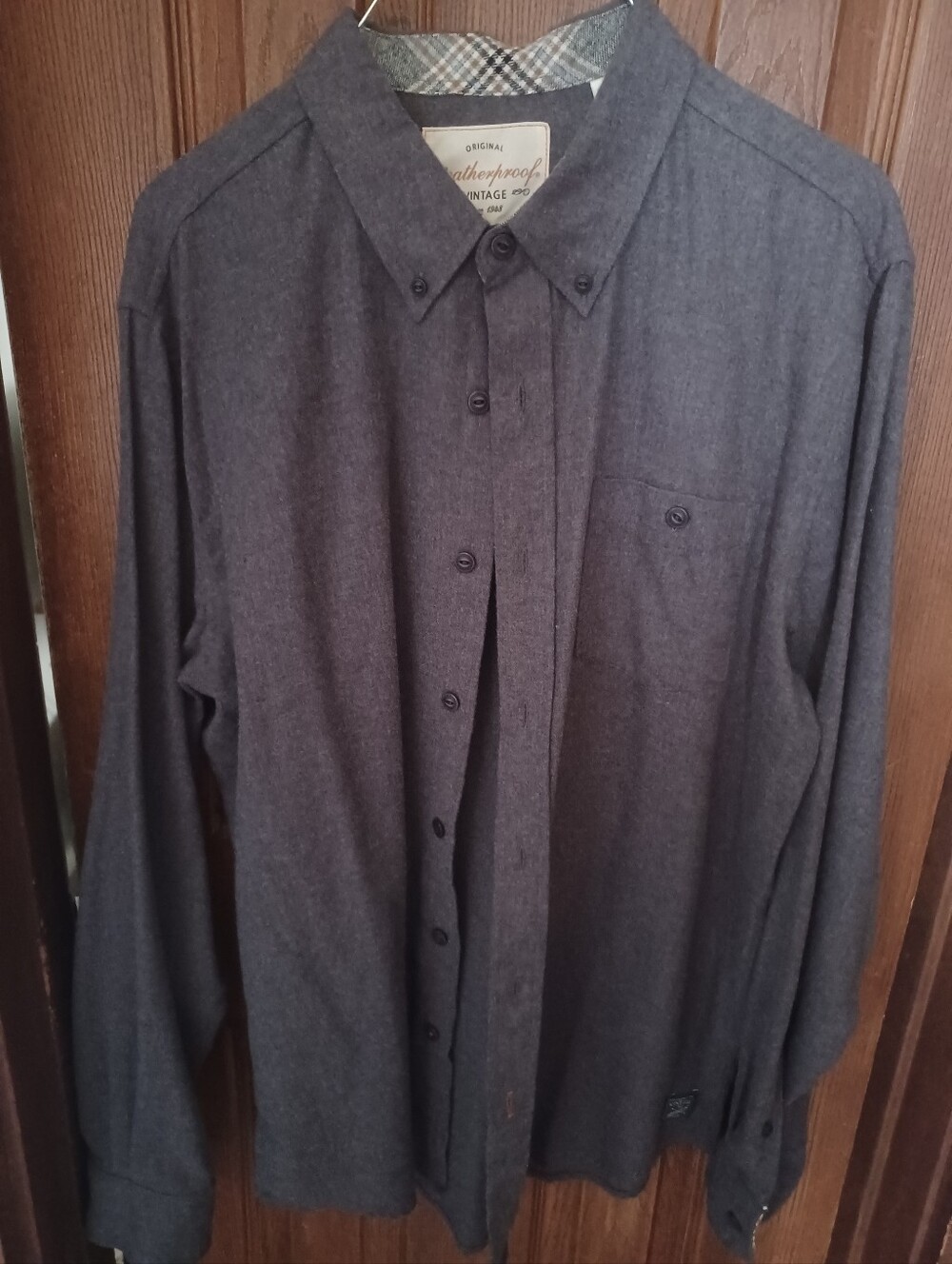 Authentic Gray Button-Down Men's Shirt